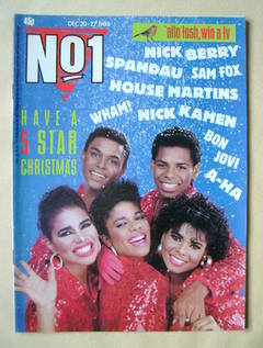 No 1 Magazine - Five Star cover (20-27 December 1986)