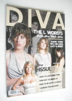 Diva magazine - The L Word Girls cover (February 2007 - Issue 129)