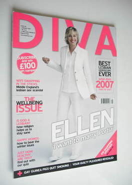 Diva magazine - Ellen DeGeneres (January 2007 - Issue 128)