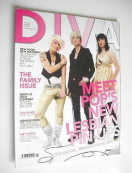 Diva magazine - Axe Girl, Treana and Rachel Ripp cover (June 2007 - Issue 133)