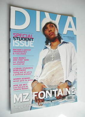 Diva magazine - Mz Fontaine cover (September 2005 - Issue 112)