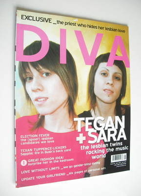 Diva magazine - Tegan & Sara cover (May 2005 - Issue 108)