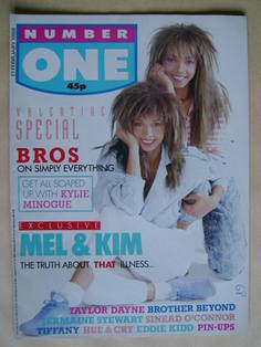 <!--1988-02-13-->NUMBER ONE Magazine - Mel Appleby and Kim Appleby cover (1