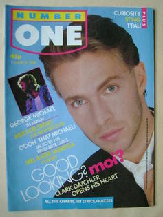 <!--1988-03-05-->NUMBER ONE Magazine - Clark Datchler cover (5 March 1988)