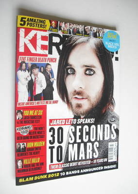 <!--2012-02-18-->Kerrang magazine - Jared Leto cover (18 February 2012 - Is