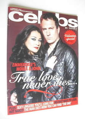 Celebs magazine - James Thornton and Natalie J Robb cover (12 February 2012)