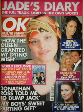 OK! magazine - Jade Goody cover (21 April 2009 - Issue 670)