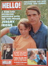 <!--1989-07-29-->Hello! magazine - Jeremy Irons cover (29 July 1989 - Issue