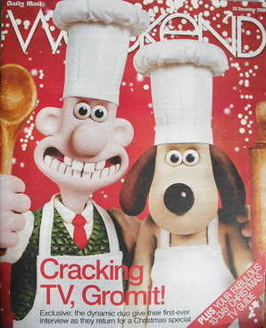 Weekend magazine - Wallace and Gromit cover (20 December 2008)