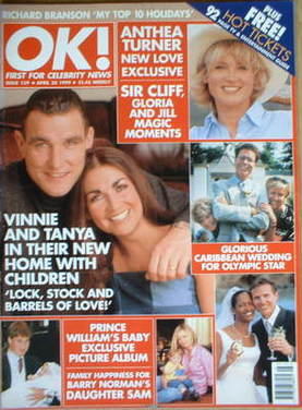 <!--1999-04-30-->OK! magazine - Vinnie Jones cover (30 April 1999 - Issue 1