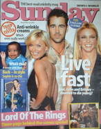 Sunday magazine - 30 November 2003 - Live Fast cover