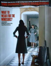 The Sunday Times magazine - Carla Bruni Sarkozy cover (20 April 2008)