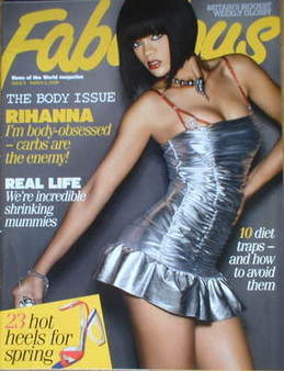 <!--2008-03-02-->Fabulous magazine - Rihanna cover (2 March 2008)