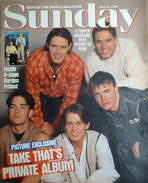 <!--1994-04-10-->Sunday magazine - 10 April 1994 - Take That cover