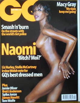 British GQ magazine - April 2000 - Naomi Campbell cover