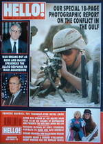 Hello! magazine - The Gulf conflict cover (26 January 1991 - Issue 137)