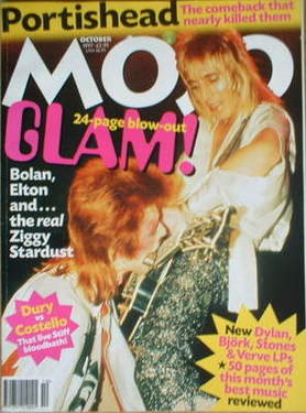 MOJO magazine - David Bowie and Mick Ronson cover (October 1997 - Issue 47)