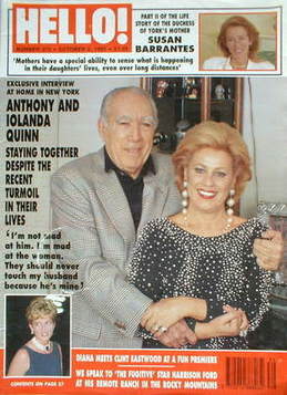 Hello! magazine - Anthony and Iolanda Quinn (2 October 1993 - Issue 273)