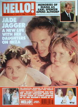 Hello! magazine - Jade Jagger and daughters cover (4 July 1998 - Issue 516)