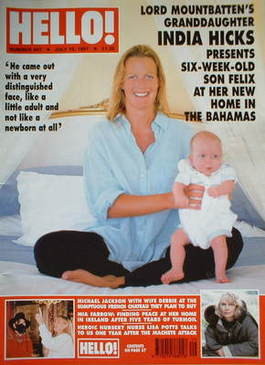 <!--1997-07-19-->Hello! magazine - India Hicks cover (19 July 1997 - Issue 