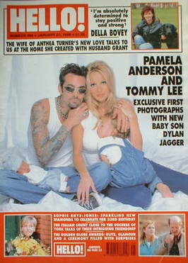 Hello! magazine - Pamela Anderson and Tommy Lee cover (31 January 1998 - Issue 494)