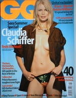 British GQ magazine - August 2001 - Claudia Schiffer cover