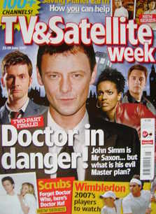 TV&Satellite Week magazine - John Simm, David Tennant, Freema Agyeman, John