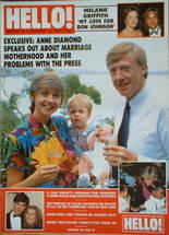 <!--1989-02-18-->Hello! magazine - Anne Diamond cover (18 February 1989 - I