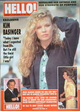 Hello! magazine - Kim Basinger cover (30 September 1989 - Issue 71)