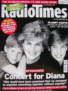 Radio Times magazine - Prince Harry, Princess Diana and Prince William cover (23-29 June 2007)