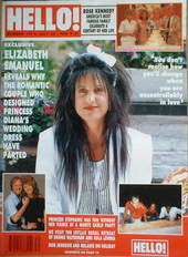 Hello! magazine - Elizabeth Emanuel cover (28 July 1990 - Issue 113)