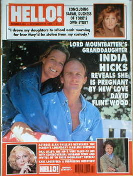 Hello! magazine - India Hicks cover (23 November 1996 - Issue 434)