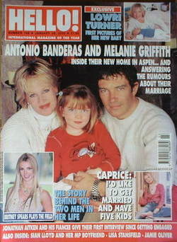 Hello! magazine - Antonio Banderas and Melanie Griffith cover (28 January 2003 - Issue 749)