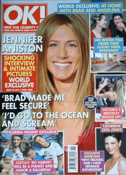 OK! magazine - Jennifer Aniston cover (18 April 2006 - Issue 516)