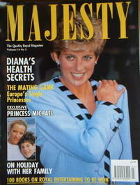 Majesty magazine - Princess Diana cover (March 1993 - Volume 14 No 3)