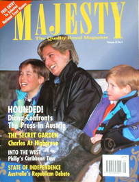 Majesty magazine - Princess Diana cover (May 1993 - Volume 14 No 5)