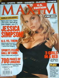 MAXIM magazine - Jessica Simpson cover (January 2002 - US Edition)