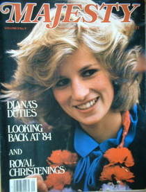 <!--1985-01-->Majesty magazine - Princess Diana cover (January 1985 - Volum