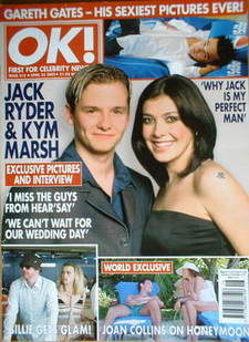 <!--2002-04-25-->OK! magazine - Kym Marsh and Jack Ryder cover (25 April 20