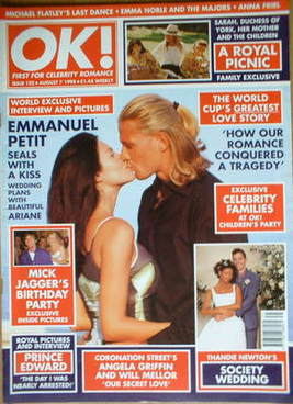 OK! magazine - Emmanuel Petit cover (7 August 1998 - Issue 122)