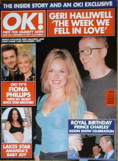 OK! magazine - Geri Halliwell and Chris Evans cover (19 November 1999 - Issue 188)