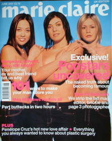 British Marie Claire magazine - June 2001 - Myleene Klass, Kym Marsh and Suzanne Shaw cover