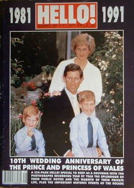 Hello! magazine - Princess Diana and Prince Charles cover (27 July 1991 - Issue 162)