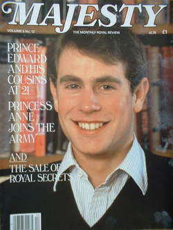 <!--1985-04-->Majesty magazine - Prince Edward cover (April 1985 - Volume 5