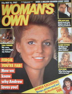 Woman's Own magazine - 16 May 1987 - Sarah Ferguson cover