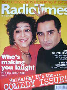 Radio Times magazine - Meera Syal and Sanjeev Bhaskar cover (11-17 January 2003)