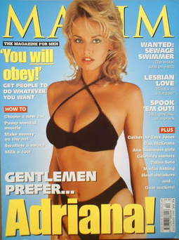 <!--1998-12-->MAXIM magazine - Adriana Sklenarikova cover (December 1998)