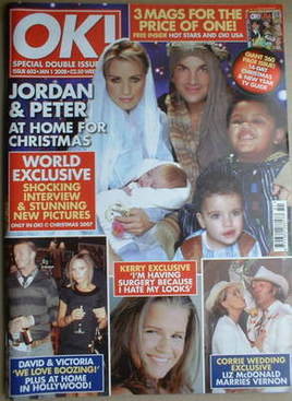 OK! magazine - Jordan Katie Price and Peter Andre and family cover (1 January 2008 - Issue 603)