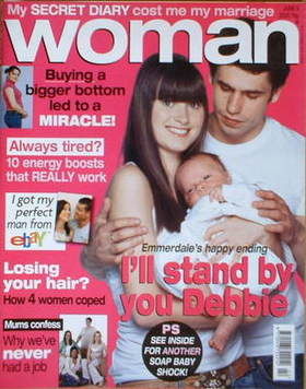 Woman magazine - Charley Webb and Kelvin Fletcher cover (6 June 2005)