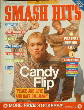 Smash Hits magazine - Candy Flip cover (4-17 April 1990)
